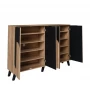 خزانة أحذية 4 أبواب خشب ماليزي 160 سم - خشبي مع أسود