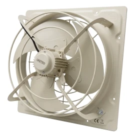 مروحة شفط صناعية مثبتة على الحائط من يونايتد، مقاس 14 بوصة - صناعة سعودية، هيكل فولاذي شديد التحمل، تدفق هواء عالي 1765 قدم مكعب