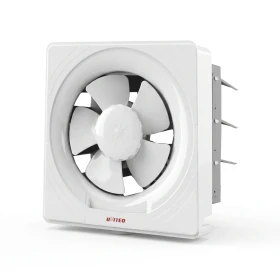 UNITED 12-Inch Square Wall Exhaust Fan – Saudi Made, Ultra-Quiet Motor, Built-in Shutter, Kitchen, Bathroom & Commercial Use
