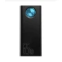 باوربنك Baseus Amblight 30000mAh، 4xUSB، USB-C، 65W (أسود).  يتميز بنك الطاقة المحمول هذا بأربعة منافذ USB ومنفذ USB-C، يوفر مخر